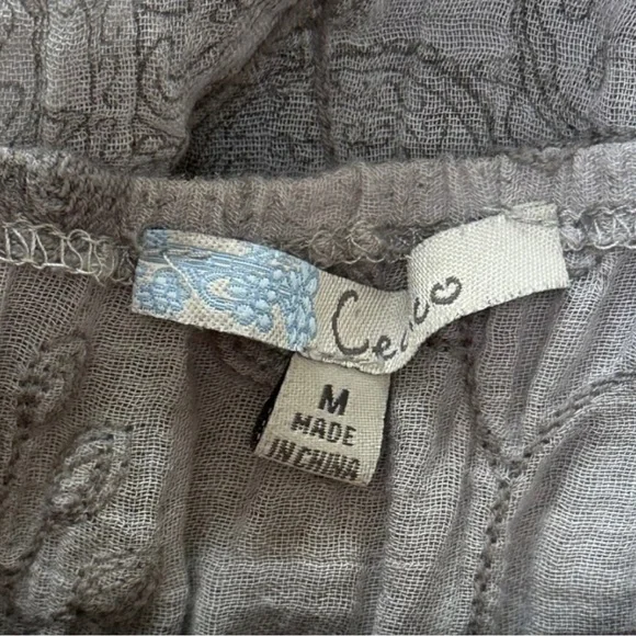 Cecico Crochet Boho Knit Triangle Floral Beach Cover Up Dress Gray White Medium - Picture 5 of 14